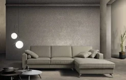 Md work Divano con penisola modello Divano penisola reversibile tessuto anti macchia  di in offerta- Divani