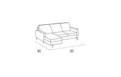 Md work Divano con penisola modello Divano penisola reversibile tessuto anti macchia di in offerta- Divani