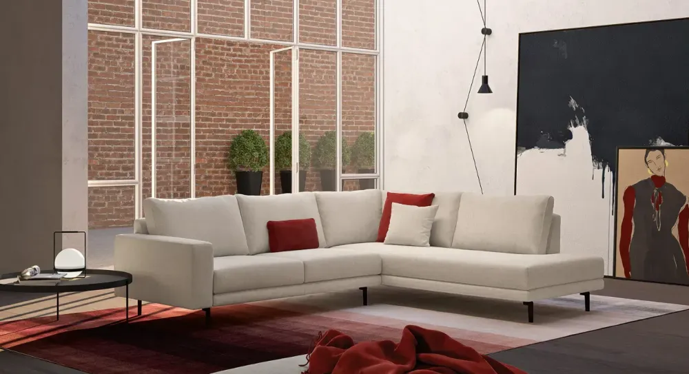 Online Divano con penisola modello Forest di con forte sconto Divani