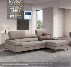 Sale Divano con penisola Nuvola : con uno SCONTO ESCLUSIVO del 50% Divani