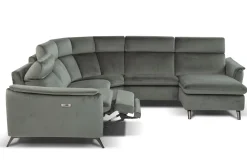 Divano con penisola pelle in poliuretano   a prezzo Outlet^Nicoletti Home Best