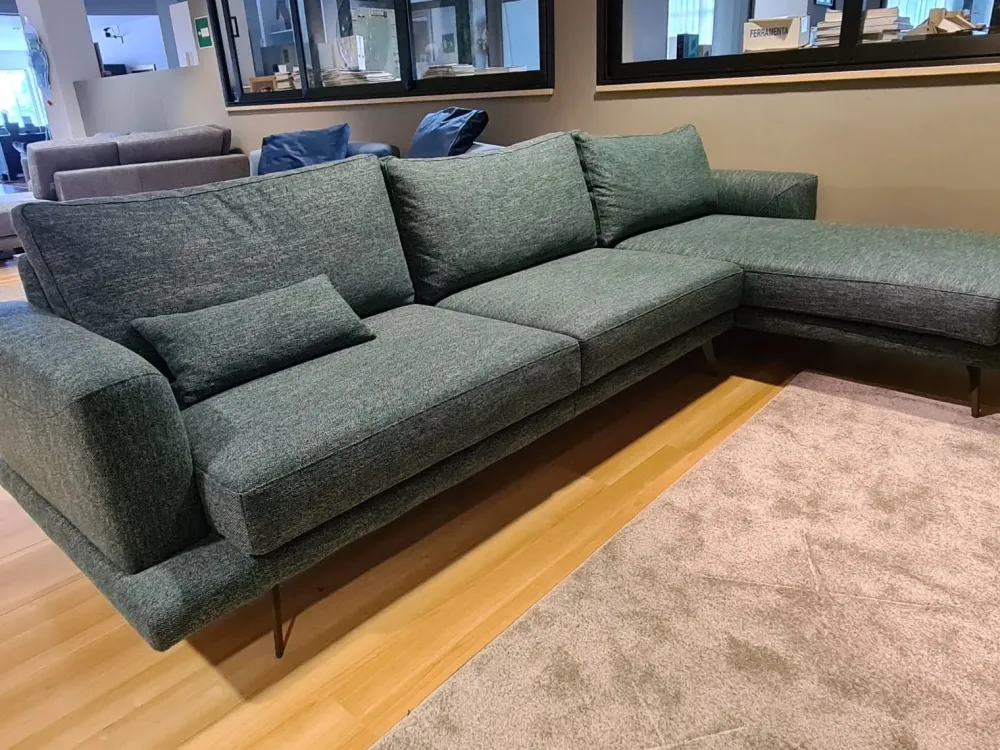 Doimo Salotti Divano con penisola Philip_77 PREZZI OUTLET- Divani