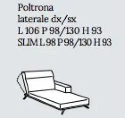 Discount Divano con penisola Polo line s. a prezzi outlet Divani