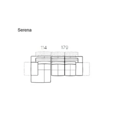 Nicoletti Home Divano Con penisola Serena a 2978 Euro- Divani