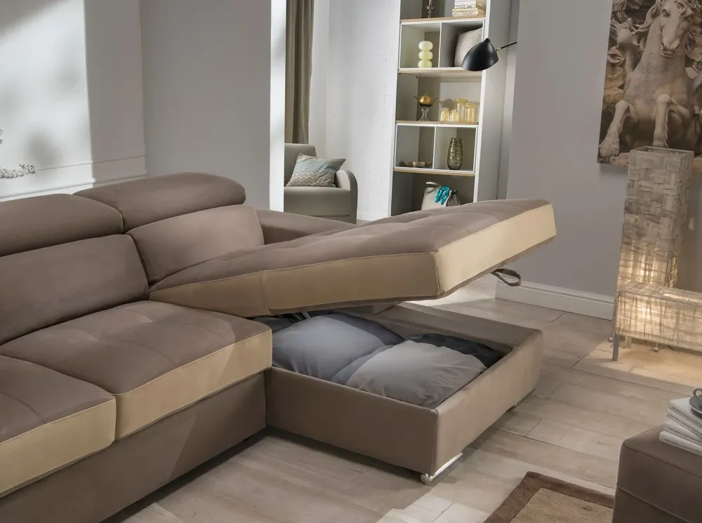 Artigianale Divano con penisola Sofia in Offerta Outlet- Divani