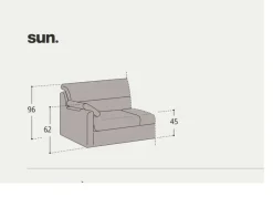 Divano con penisola Sun ad un prezzo vantaggioso^Samoa Hot