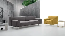 Divano con penisola tessuto in poliuretano   a prezzo Outlet^Felis Online