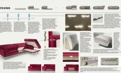 Divano con penisola tessuto in poliuretano   a prezzo Outlet^Felis Online