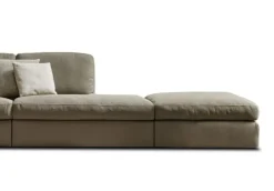 Divano con penisola tessuto modello Oxford regular di^Rosini Sale