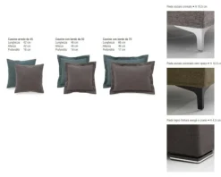 Divano con penisola Zeus in Tessuto a 1390€^Artigianale Online