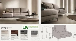 Samoa Divano da 4 posti modello Young special di scontato- Divani