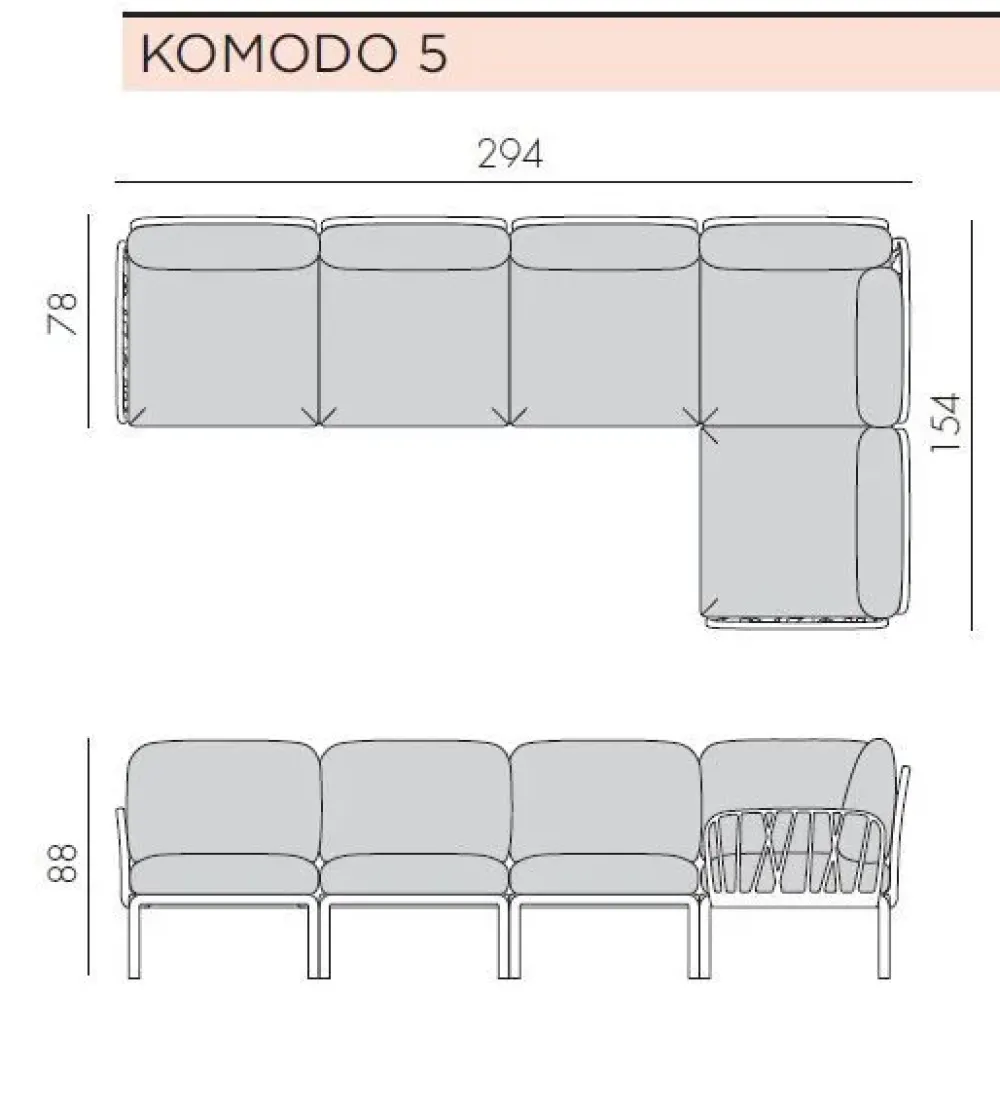 Sale Divano da giardino modello Komodo 5 SCONTATO Divani Da Giardino