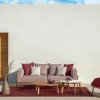 Talenti Divano da giardino outdoor Cleo teak sofa  cm 230  ecru'  A PREZZI OUTLET- Divani Da Giardino