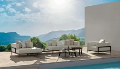 Talenti Divano da giardino outdoor Cleo teak sofa cm 230 ecru' A PREZZI OUTLET- Divani Da Giardino