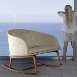 Talenti Divano da giardino outdoor Cleo teak sofa cm 230 ecru' A PREZZI OUTLET- Divani Da Giardino