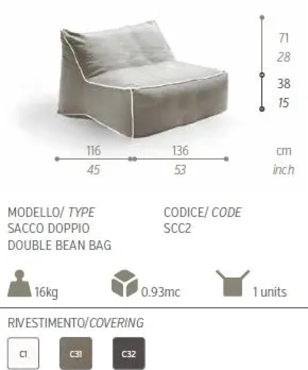 Online Divano da giardino Sacco matrimoniale a prezzi outlet Divani Da Giardino