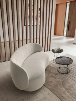 Artigianale Divano design tessuto Divano 3 posti curvo moby di con sconto del - 23%- Divani