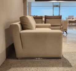 Outlet Divano design tessuto Pronta consegna divano in fibralatex di con sconto del - 40% Divani