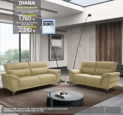 Divano Diana a PREZZO OUTLET scontato del 50%^Sofangel New