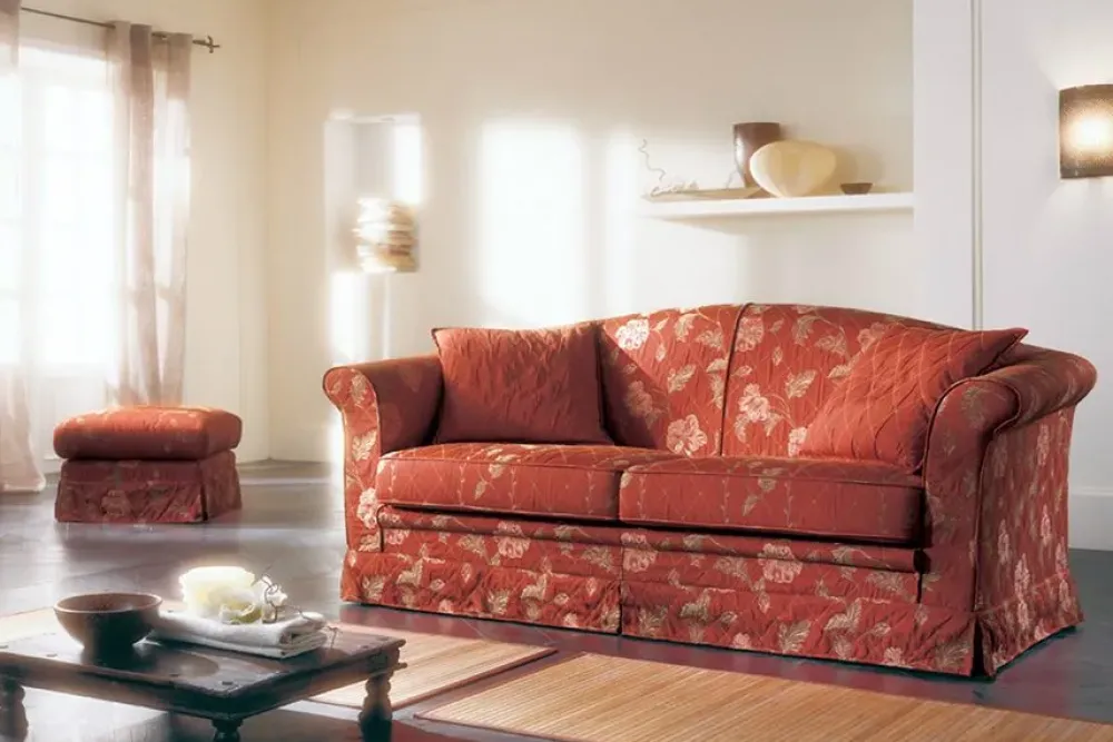 Pandolfi Divano Divano a 3 posti mod.greta rivestito in tessuto operato in promo-sconto del 40% : con uno SCONTO ESCLUSIVO del 40%- Divani