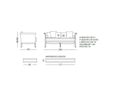 Md work Divano Divano duca completo diversi rivestimenti in Offerta Outlet- Divani