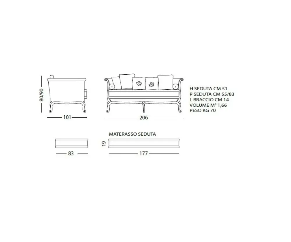 Md work Divano Divano duca completo diversi rivestimenti in Offerta Outlet- Divani