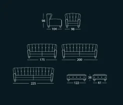 Md work Divano Divano in pelle diversi colori london : con uno SCONTO ESCLUSIVO del 46%- Divani