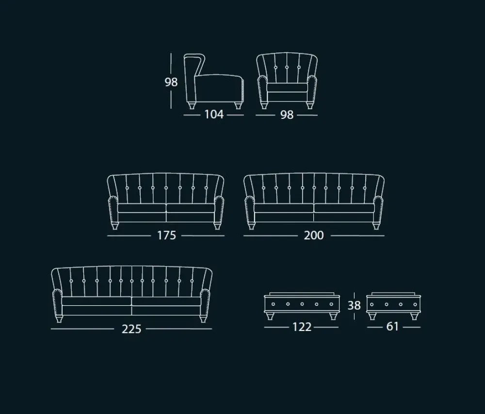 Md work Divano Divano in pelle diversi colori london : con uno SCONTO ESCLUSIVO del 46%- Divani