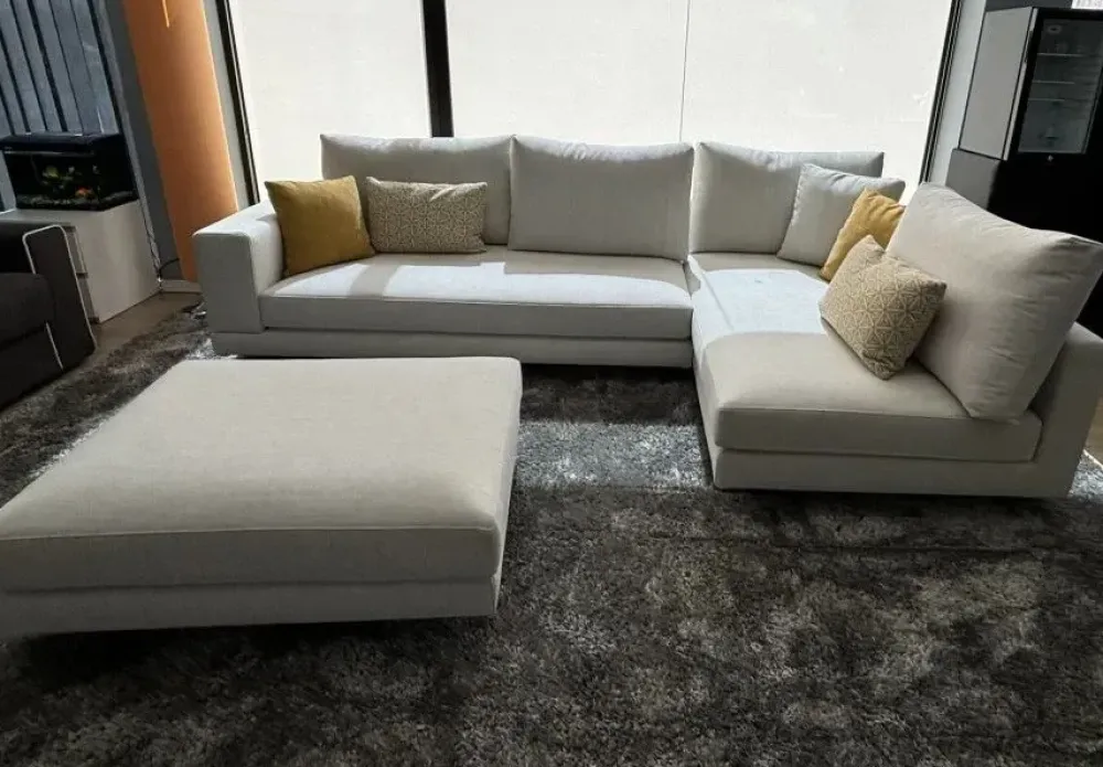 Artigianale Divano Divano in tessuto italiano monder in Tessuto sfoderabile di scontato 44%- Divani