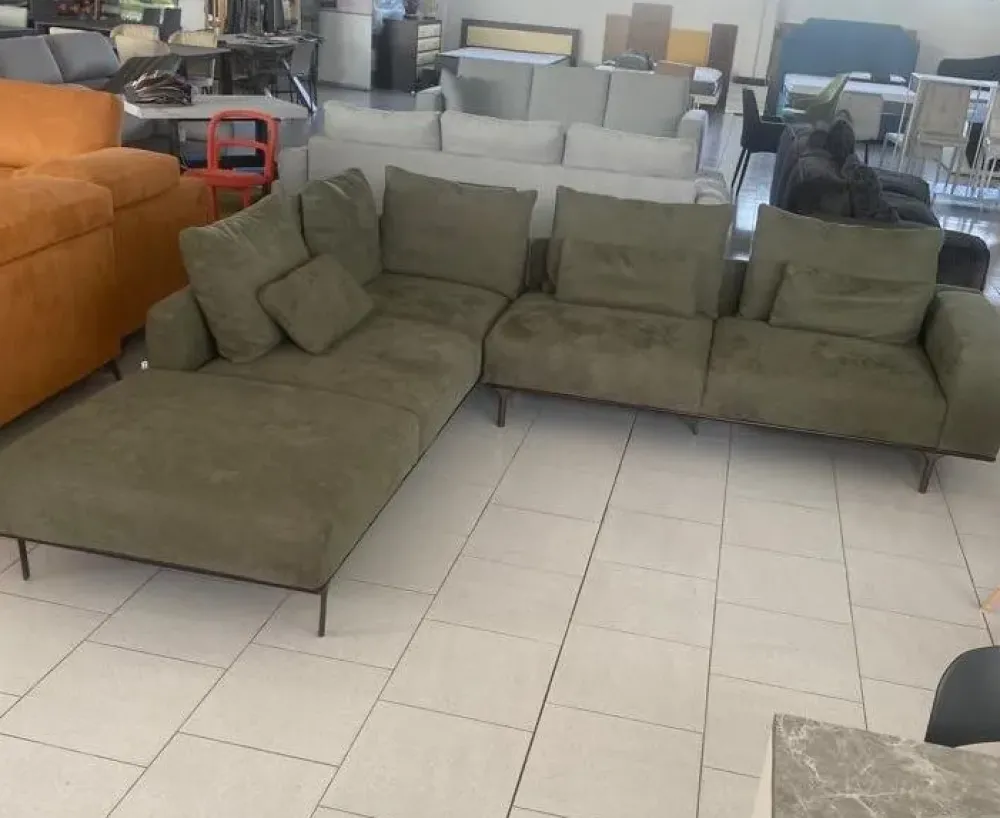 Md work Divano Divano mod italia in nabuko anti macchia a PREZZO OUTLET scontato del 52%- Divani