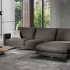 Divano Divano mod.bridge con chaise-longue in promo-sconto del 50% tessuto in misto piuma   a prezzo Outlet^Excò Discount