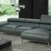 Divano Divano mod.carol rivestito in pelle con chaise-longue in OFFERTA - 47%^Excò Outlet