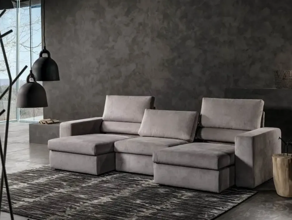 Divano Divano mod.korral con sedute estraibili scontato del 50% in Tessuto a prezzo ribassato^Excò Online