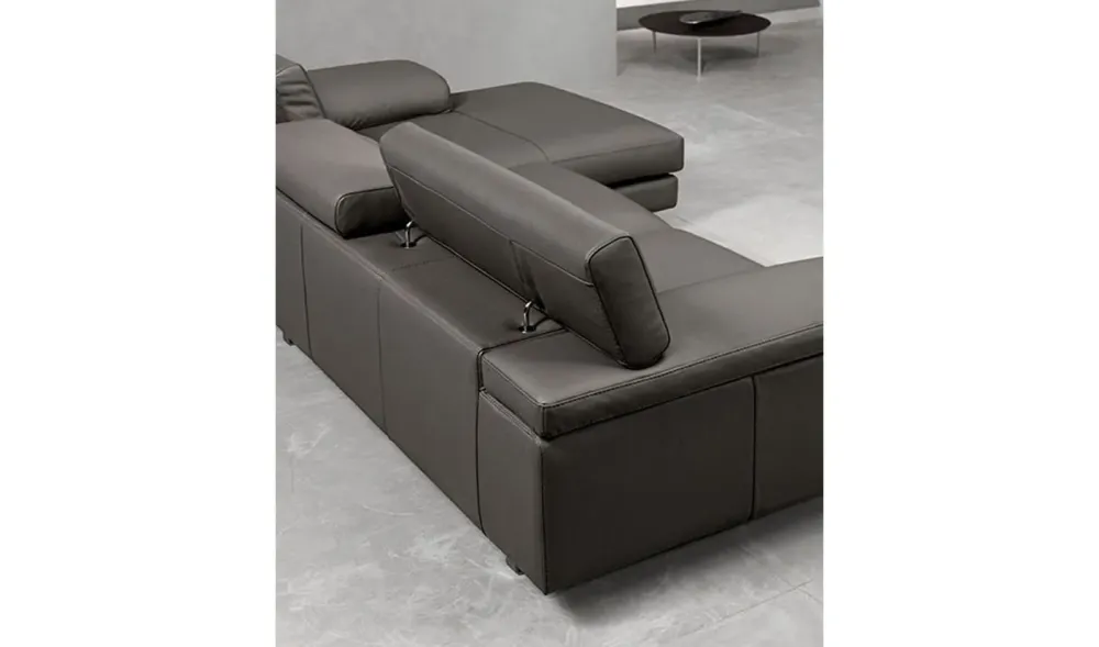 Divano Divano mod.nikita rivestito in pelle fiore in promo-sconto del 50% pelle in poliuretano a prezzo scontato^Excò Outlet