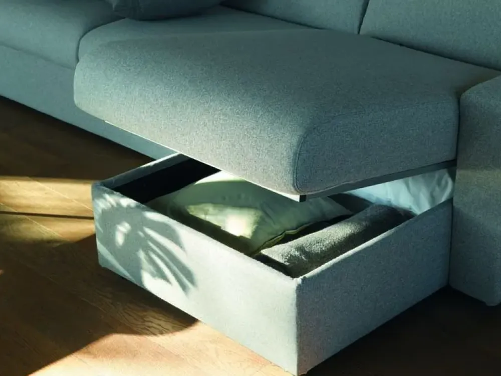 Hopplà Divano Divano notturno in Tessuto sfoderabile di scontato 40%- Divani