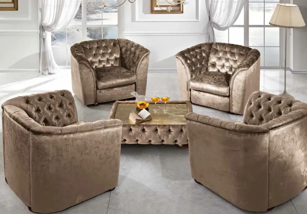 Online Divano Divano piu poltrone velluto vari colori : SCONTO ESCLUSIVO Divani