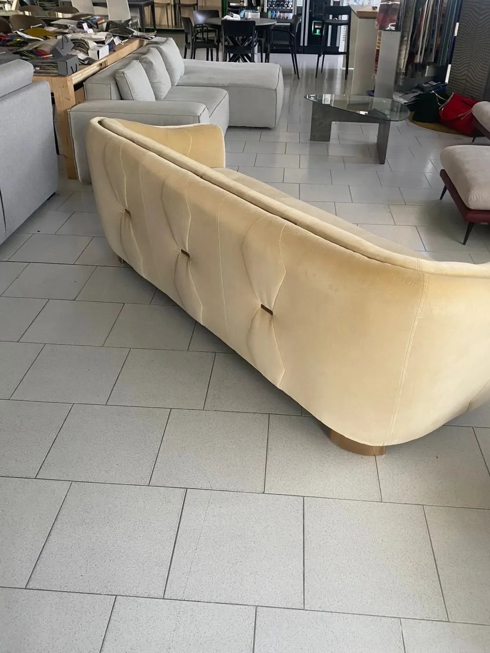 Md work Divano Divano pronta consegna luxury acciaio velluto in Offerta Outlet- Divani