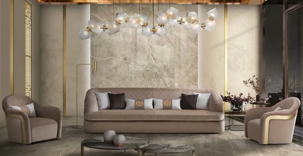 Divano Divano velluto acciaio in Tessuto a prezzo scontato Divani