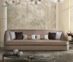 Divano Divano velluto acciaio in Tessuto a prezzo scontato Divani