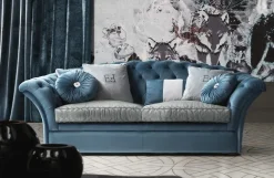 Divano Divano velluto completo di cuscineria vari colori in Tessuto non sfoderabile di scontato 45%^Md work Clearance