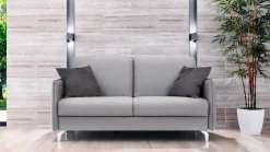 Divano Divano-letto mod.slim riv.in pelle spessorata in OFFERTA - 50%^Artigianale Discount