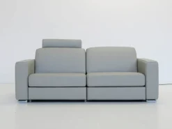 Doimo Salotti Divano Dynamic rcl sx 210 cm pelle in poliuretano   in Offerta Outlet- Divani