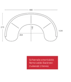 Md work Divano elisir tessuto in misto piuma in Offerta Outlet- Divani