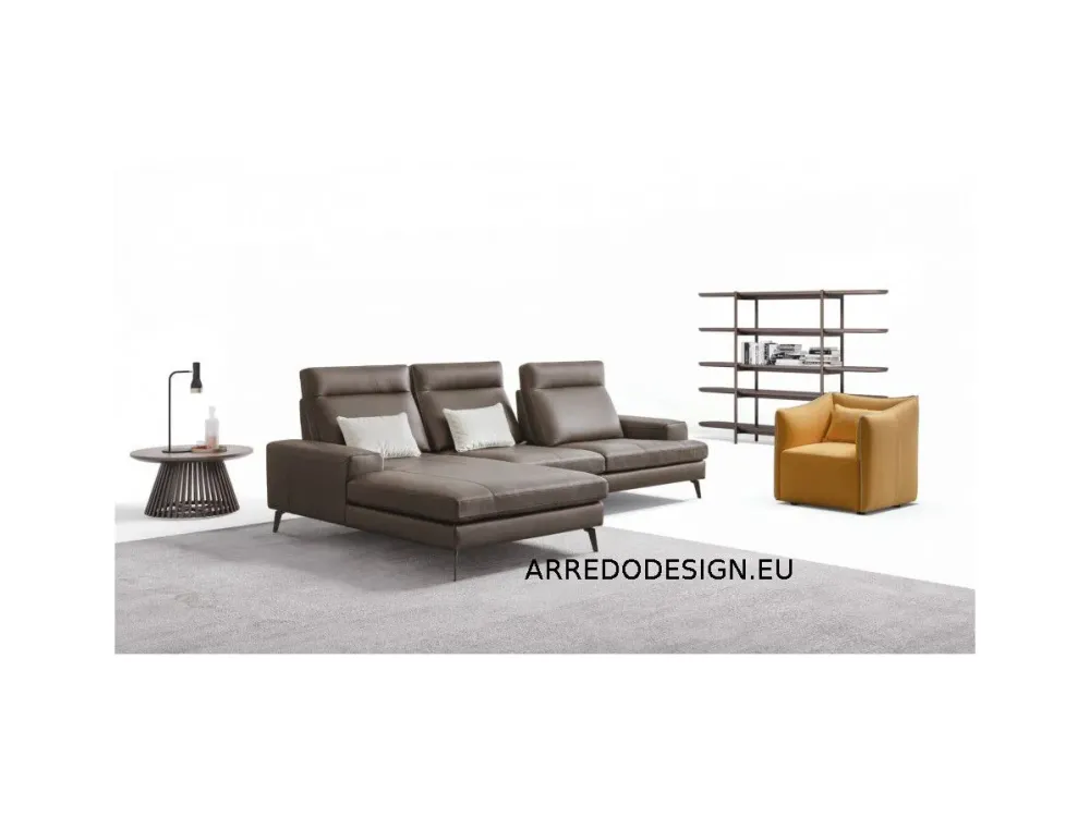 Discount Divano Emmet pelle in poliuretano a prezzo Outlet Divani