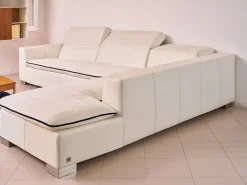 Best Divano Enrico coveri pelle in misto piuma in Offerta Outlet Divani