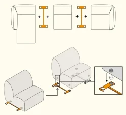 Divano Float tessuto in poliuretano a prezzo scontato^Felis New