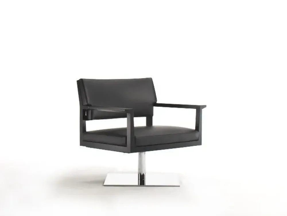 Giulio Marelli Divano Regis pelle e legno massello- Poltrone