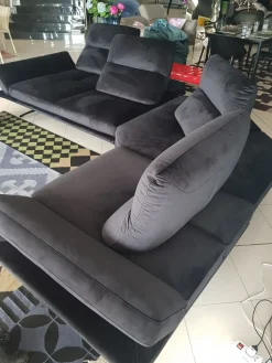 Divano in Microfibra stile design modello Chamonix scontato - 49%^Nicoletti Home Outlet