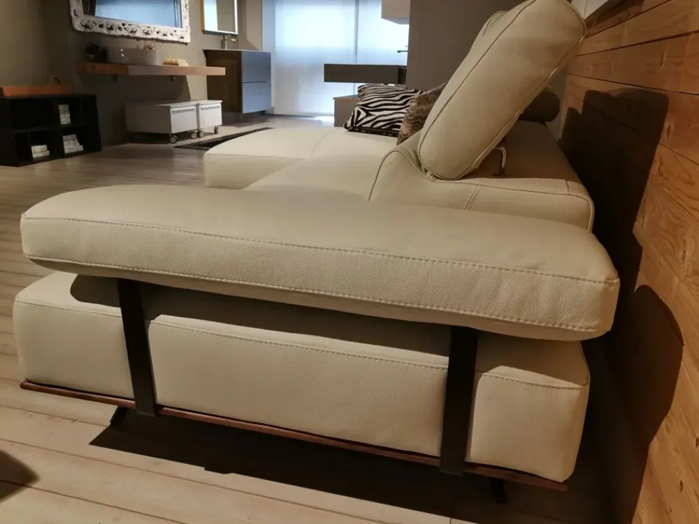 Clearance Divano in pelle con penisola New york Salotti a prezzo Outlet Divani