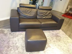 Divano in Pelle Manhattan salotti^Alberta Discount